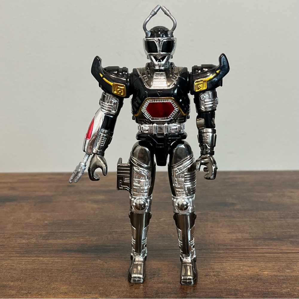 Vintage 1998 Beetleborg Metallic Black Shadow Borg Bandai Action Figure